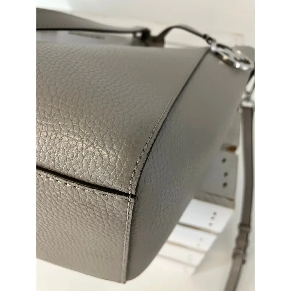 MICHAEL KORS TWO WAY GRAY PEBBLED CROSSBODY TOTE BAG